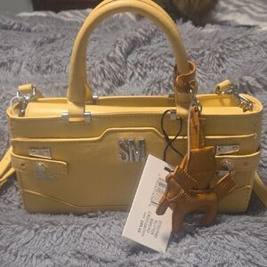 Steve Madden Satchel with Horse Charm EUC